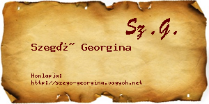 Szegő Georgina névjegykártya