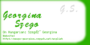 georgina szego business card